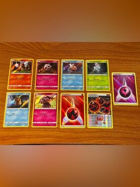 Pokémon TCG Foil/Halogen Basic Cards Bundle (9)